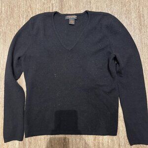 A. Giannetti Women's V Neck Sweater XL Black